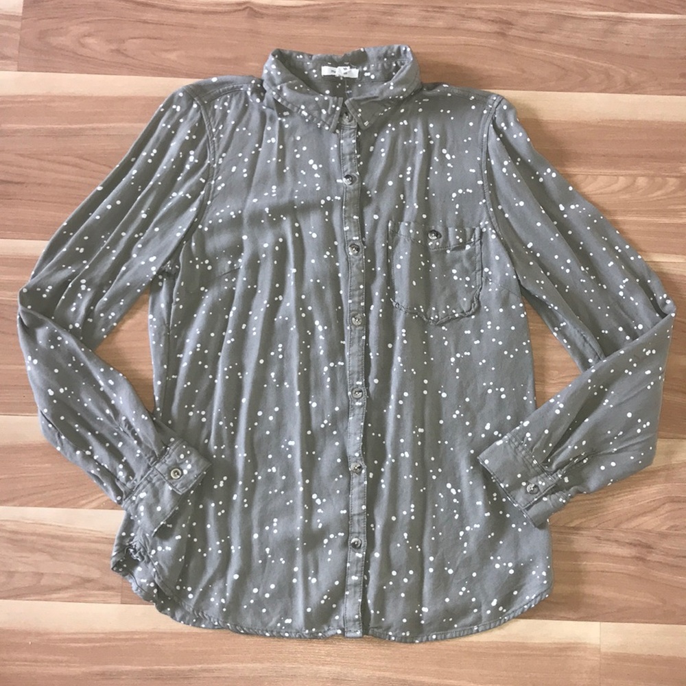 Maurice’s Green Speckled Button Up
